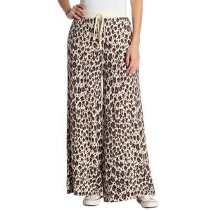 Free people cheet day wide leg cheetah sweats